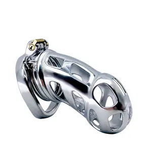 Frrk 9.5Cm Cobra Vorm Gebogen Cock Ring Penis Kooi 304 Roestvrij Staal Metal Kuisheidskooi Voor Mannelijke