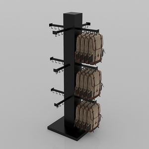 Exhibidor de Bolsas de <span class=keywords><strong>Metal</strong></span> de 3 Niveles con Soporte para Colgar Mochilas Escolares con 12 Brazos - Product Image 3