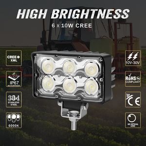 4x6 inch <span class=keywords><strong>LED</strong></span> máy kéo ánh sáng, 60 Wát 6000LM công suất cao làm việc ánh sáng tương thích với máy kéo, nông nghiệp xe off road - Product Image 5