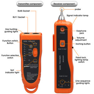 COMPTYCO Orange Line <span class=keywords><strong>Finder</strong></span> multifunzionale RJ45 RJ11 Cable Tester per cavi di rete telefonica Line <span class=keywords><strong>Finder</strong></span> in fibra ottica - Product Image 5