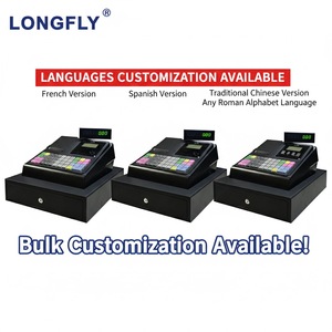 <span class=keywords><strong>Registratore</strong></span> <span class=keywords><strong>di</strong></span> <span class=keywords><strong>Cassa</strong></span> Elettronico Professionale Longfly con Stampante Termica 80mm e Cassetto Portadenaro in Metallo, Macchina POS ECR per Negozi al Dettaglio - Product Image 1