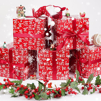 Boîte cadeau de Noël haut de gamme personnalisée, boîte cadeau pour la veille de Noël, décorée de rubans, style carré, prend en charge l'impression de logos