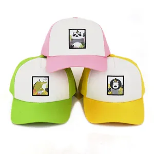 5 pannelli bicolore color block ricamato patch logo personalizzato neonato bambino bambini bambini cappello da baseball cap