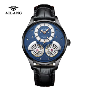Montre mécanique automatique AILANG pour homme, boîtier en acier inoxydable, double tourbillon, montre-bracelet de luxe pour affaires, livraison directe - Product Image 3