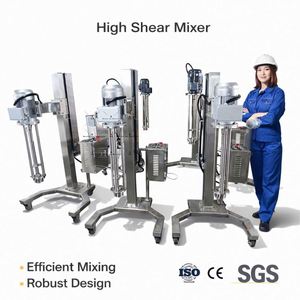 High-Speed Pneumatic Dispersion Lifting Homogenizer Mixer Cosmetic and <b>Mixing</b> tank for Cosmetics Liquid Soap High Shear Mixer - Product Image 6