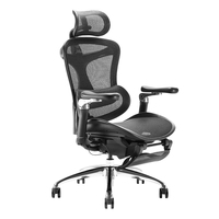 Mobilier de bureau Oem pivotant, chaise de bureau confortable en maille noire