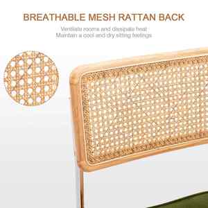 <span class=keywords><strong>Silla</strong></span> lateral <span class=keywords><strong>tapizada</strong></span> de terciopelo con mechones verdes modernas, <span class=keywords><strong>silla</strong></span> apilable de ratán para cafetería y restaurante, <span class=keywords><strong>silla</strong></span> <span class=keywords><strong>Cesca</strong></span> para uso doméstico - Product Image 5