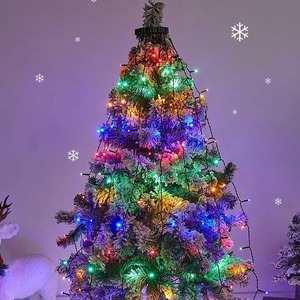Lumières d'arbre de Noël avec anneau 16 cordes rideau de Noël fée arbre lumière 8 Mode pour la décoration de fête de sapin de Noël - Product Image 6