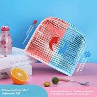 Sac à déjeuner isotherme en cuir, style minimaliste, best-seller transfrontalier, pour le travail et les trajets quotidiens, boîte à bento épaissie et imperméable