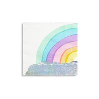 Fournitures de fête arc-en-ciel sert 24 invités ensemble de vaisselle pastel comprend 2 nappes nuage serviettes arc-en-ciel tasses assiettes 99 pièces