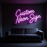 Logo Bisnis Neon LED Kustom, Iklan dengan Remote Control, Tahan Air IP65, Dekorasi Pesta Pernikahan Rumah untuk Toko