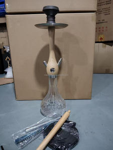 Wookah-Style Premium <b>Hookah</b> | Handcrafted Wooden <b>Hookah</b> with Sturdy Glass Base for Lounge and Home Enjoyment - Product Image 4