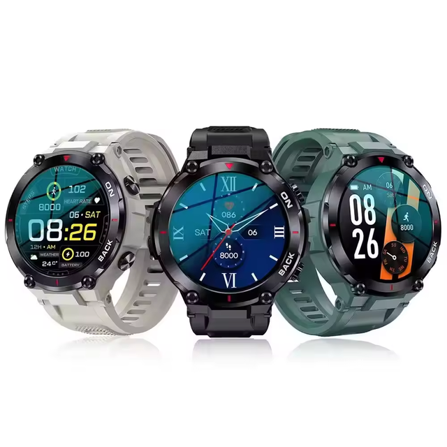 QSF 2024 K37 Long Standby GPS Sport Smart Watch Men 1.32inch 360*360 Motion Track Heart Rate IP68 Waterproof Fitness Smart Watch