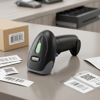 Lecteur de codes-barres 1D 2D QR portable USB sans fil très rentable en stock pour la gestion des paiements et des magasins