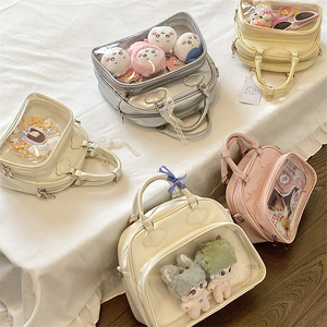 Túi đeo chéo hình chuột thú cưng thêu họa tiết, chất liệu da PU, có ngăn đựng ghim, kiểu balo Ita - Product Image 2