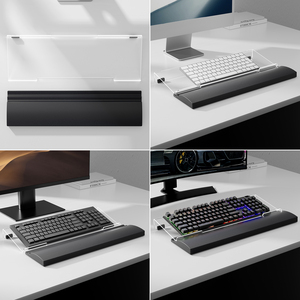 Ergonomik silikon klavye standı ve bilek dinlenme pedi seti ergonomik yükseltici ve masa iç<span class=keywords><strong>in</strong></span> tutucu - Product Image 6