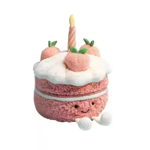 Juguete de Peluche de Pastel de Fresa, Regalo de Cumpleaños, Tela Súper Suave, Relleno de Algodón PP, Juguete para Niños - Product Image 5