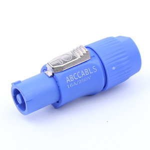 Conector hembra impermeable Abccables de 3 pines, 16A, 250V, triple, para iluminación de escenarios con pantallas LED y audio. - Product Image 1