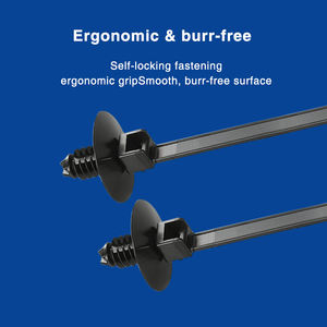 Attaches de câble rétractables en nylon 66 KSS fabriquées à Taïwan, noires, longueur 169 mm, largeur 5 mm, multi-usages, libérables, pour utilisation automobile - Product Image 4