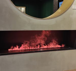 <span class=keywords><strong>Cassette</strong></span> negro personalizado, juego de troncos de tamaño pequeño de 500mm, <span class=keywords><strong>chimenea</strong></span> de Vapor de agua, aplicación de Control remoto, <span class=keywords><strong>chimenea</strong></span> eléctrica inteligente de vapor con llama 3D - Product Image 6