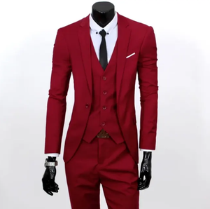 Traje de Novio Personalizado de 3 Piezas, Traje Masculino con Solapa, Trajes para <span class=keywords><strong>Hombre</strong></span> Hechos a Medida, <span class=keywords><strong>Terno</strong></span> Slim para Novio - Product Image 3