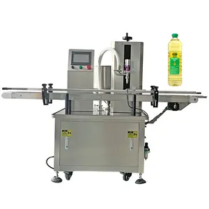 Full Automatic Pneumatic Liquid Vegetable Cooking Oil Bottle Filling And Gluing Machine Line