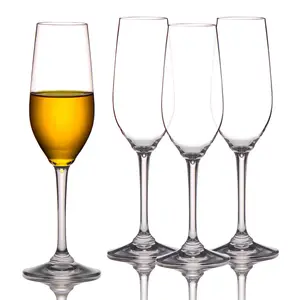Copas de champán irrompibles, 12oz - 100% tritán, inastillables, reutilizables, aptas para lavavajillas, vasos de vidrio para bebidas