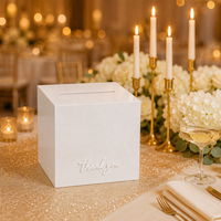 Boîte à souvenirs de mariage personnalisée en acrylique, boîte à cartes et à cadeaux verrouillable pour les fêtes de mariage et la décoration de mariage