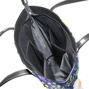 Sac fourre-tout en cuir PU motif floral papillon, sac à bandoulière zippé, résistant à l'eau, antivol, logo personnalisé pour les voyages quotidiens - Product Image 4
