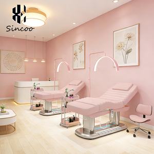 Cama de Spa Facial Multifuncional Rosa Moderna de Alta Calidad al por Mayor con 3 Motores Eléctricos para Cosmética y Masajes - Product Image 1