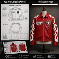 Blousons Bomber Varsity Homme de Haute Qualité, Brodés en Cuir, Rembourrés, avec Col Montant, Personnalisables OEM