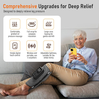 Appareil de compression DVT rechargeable avec télécommande sans fil, masseur de mollets et jambes à compression d'air, pression de 60 KPa pour les muscles