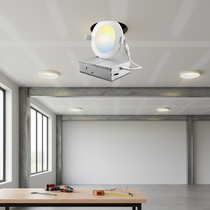 Series 5 CCT 15W LED Recessed Light Smart Modern Workshop Panel Light White Customizable Design with Adjustable <b>Downlights</b> - Product Image 3