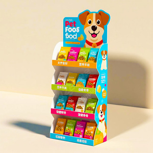 Tùy chỉnh quảng cáo 4 tầng giấy sóng cửa hàng bán lẻ kệ giá sàn đứng cho đồ chơi Pet POS hiển thị các tông - Product Image 5