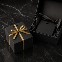 Cartes de présentation personnalisées noires pour boucles d'oreilles, estampées à chaud or, 350 g/m², porte-cartes de bijoux de luxe, emballage en carton épais, vente en gros
