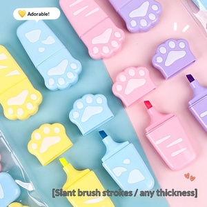 Evidenziatore Creativo a Punta Scalpello a Forma di Zampa di Gatto, 4 Colori, per Studenti delle Scuole Elementari, Pennarello per Graffiti e Pittura, Penna Speciale per Quaderni, Colorato - Product Image 4