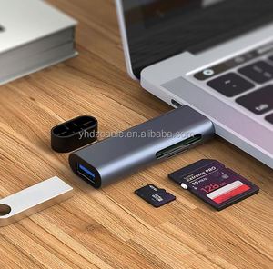 Portable USB-C Extender USB 3.0 Hub <b>SD</b>/TF Mini Multi Functional Aluminum Alloy <b>Card</b> <b>Reader</b> Docking Station - Product Image 2
