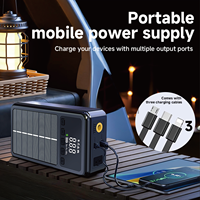 Power Bank Darurat untuk Perjalanan Camping Kapasitas Besar Lampu Solar Mini Pompa Udara Power Bank Tenaga Surya Jump Starter