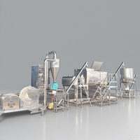 Ligne de mélange et d'emballage automatique multifonctionnelle industrielle pour poudre détergente, produits chimiques alimentaires, avec mélangeur à ruban et convoyeur à vis sans fin
