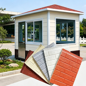 Panneau mural <span class=keywords><strong>sandwich</strong></span> en métal gaufré, isolation en polyuréthane PU, revêtement extérieur pour maison préfabriquée - Product Image 2