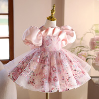 Robe de princesse pour fille, rose, en dentelle, à manches courtes, longue, légère, de luxe, pour mariage