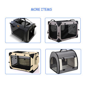 Polar yatak katlanır yumuşak köpek sandık taşıma çantası ile yumuşak taraflı Pet katlanabilir kulübesi kafes dayanıklı örgü Windows güçlü çelik çerçeve - Product Image 6