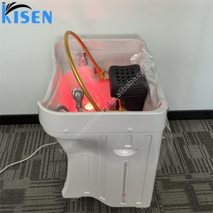 Kisen No Plumbing Portable <b>Head</b> Spa Unit Japanese <b>Style</b> Rolling Water Tank Salon Hair Wash Sink & Massage Bed - Product Image 3