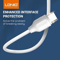 LDNIO LS371 Meilleures Ventes en Stock Câble de Charge et Synchronisation Rapide Téléphone USB vers Micro Type C 1m