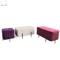 Couverture en tissu de style européen antique, pouf en éléphant et velours, banc de cheval, tabouret, salon moderne, bord rond et carré, 1 pièce