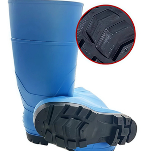 מגפי גשם PVC עד הברך, ישר מהמפעל, עמידים למים, נגד החלקה, נגד בעיטות, מגפי עבודה בטיחותיים, יוניסקס, לבנייה ודייג - Product Image 2