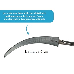 Ensemble de pelles à pizza en aluminium avec pelles rondes et rectangulaires, brosse à four et épandeur de braises pour la préparation de pizzas au four à bois - Product Image 5