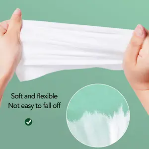 Toalhetes de limpeza facial descartáveis de marca própria OEM, toalhetes de limpeza diários de rosto à base de plantas biodegradáveis para mulheres