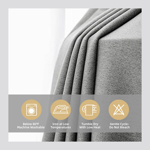 Rideaux Ondulés de Luxe Prêts à Poser, Qualité Hôtelière, Isolants Thermiques, avec Voilages Blancs pour Traitements de Fenêtre - Product Image 4