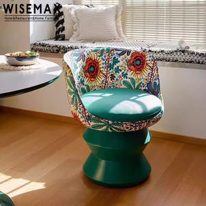 WISEMAX FURNITURE Italie Designer Loisirs Accent Chair Meubles de salon en fibre de verre Canapé simple <span class=keywords><strong>Fauteuil</strong></span> moderne en tissu vert - Product Image 1